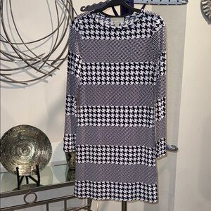 Michael Kors Black and White Patterned Dress